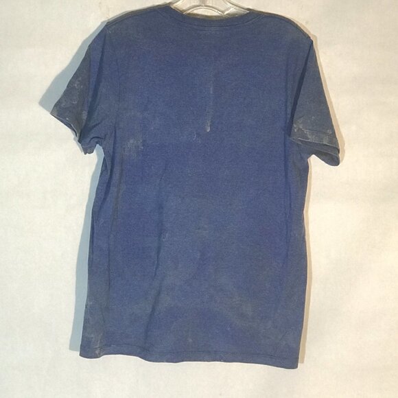 Vintage Blockbuster Video Retro Blue Acid Wash Tye Dye T Shirt Tee - Picture 5 of 6